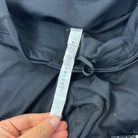 Lululemon Speed Wunder Mid Rise Crop 23" *Speckle Shine Black Deep Coal Silver - Picture 6 of 9